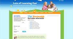 Desktop Screenshot of lotsoflearningfun.com