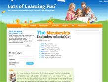 Tablet Screenshot of lotsoflearningfun.com